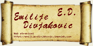 Emilije Divjaković vizit kartica